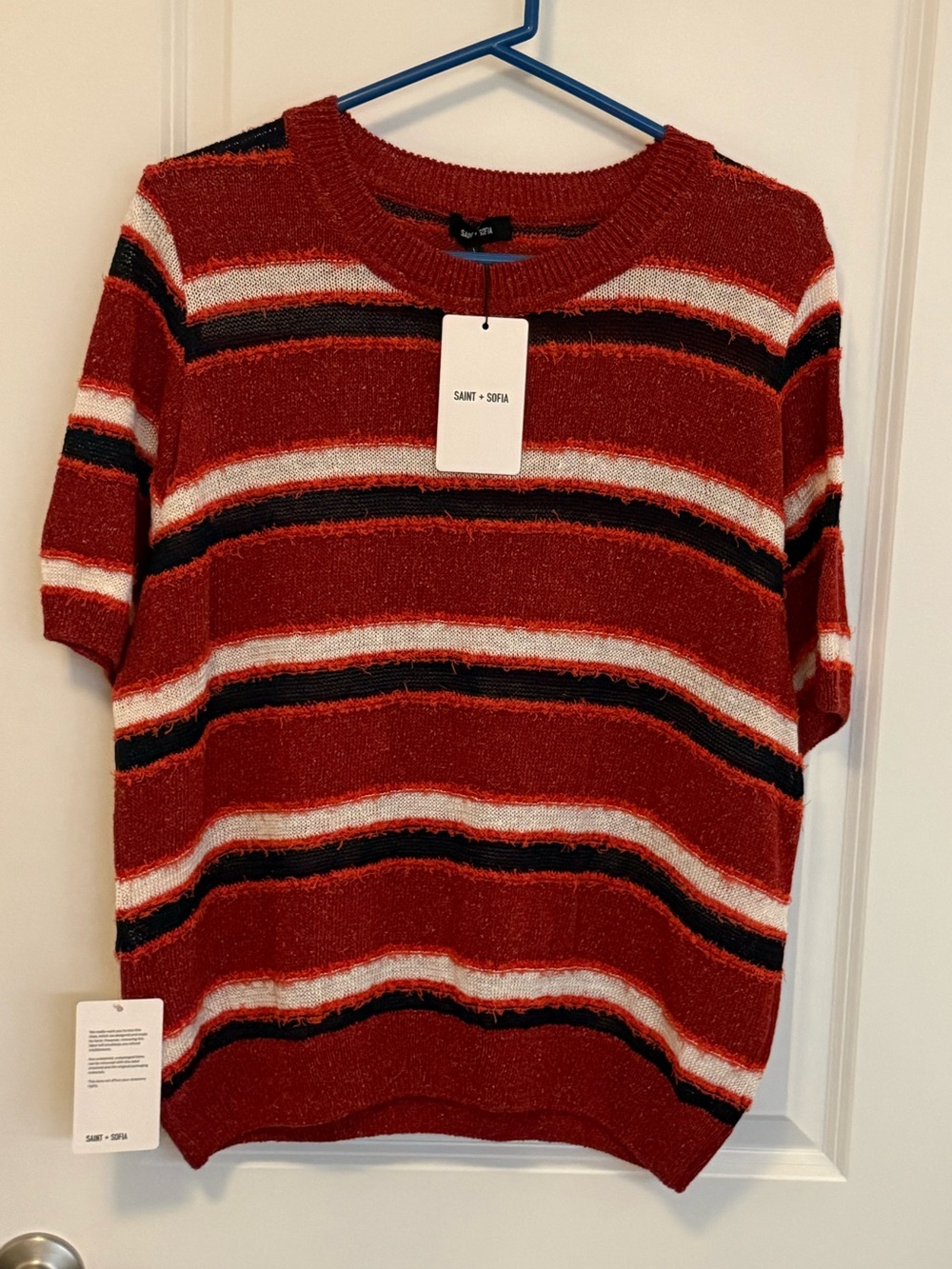 Saint + Sofia Fearne Knit Tee Size L